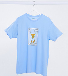 Свободная футболка с принтом «Пицца» Daisy Street Plus-Синий