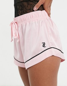 Розовые пижамные шорты от комплекта из сатина Juicy Couture-Розовый