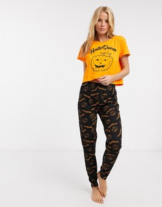 Пижамный комплект со штанами Brave Soul-Оранжевый