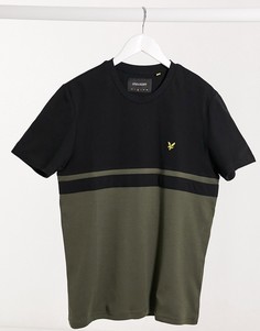 Футболка со вставкой в полоску Lyle & Scott-Черный