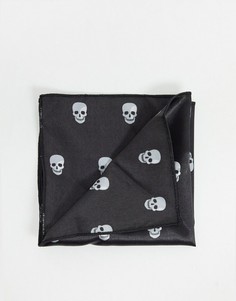 Платок для нагрудного кармана с черепом Bolongaro Trevor-Черный цвет