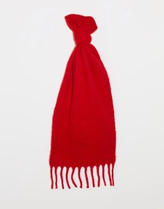 Красный шарф с кисточками Vero Moda