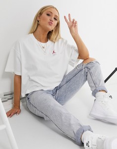 Белая футболка свободного кроя Nike Jordan-Розовый