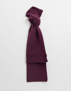 Бордовый вязаный шарф Boardmans-Красный