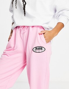 Розовые спортивные штаны Puma x Von Dutch-Розовый