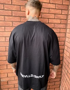 Черная oversized-футболка ASOS Unrvlld Supply с надписью на спине Unrvlld Spply-Черный