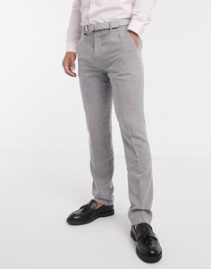 Узкие серые фланелевые брюки Gianni Feraud-Серый