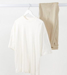 Oversized-футболка цвета кости ASOS DESIGN Maternity-Neutral