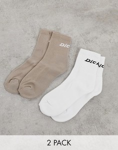 Набор из 2 пар носков бежевого/белого цвета Dickies Carlyss-Белый