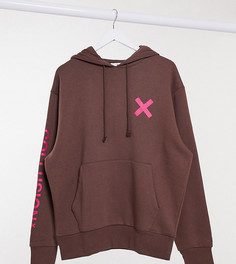 Коричневый худи с логотипом COLLUSION Unisex