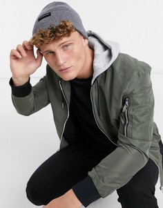 Серая шапка-бини с логотипом Tommy Hilfiger-Серый