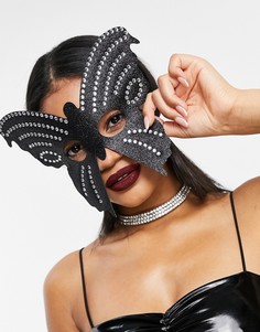 Маска-бабочка ASOS DESIGN Halloween-Черный