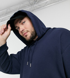 Oversize-худи темно-синего цвета ASOS DESIGN Plus-Темно-синий