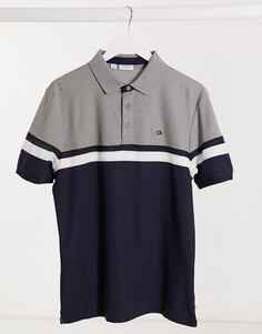 Серо-синяя футболка-поло Calvin Klein Golf Pendant-Мульти