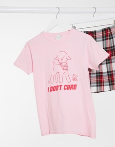 Розовая oversized-футболка Skinny Dip-Розовый Skinnydip