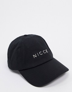 Черная кепка Nicce с металлическим рельефным логотипом-Черный