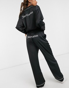 Черные пижамные штаны от комплекта из сатина Juicy Couture-Черный