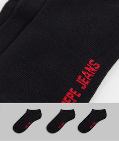 Набор из трех пар спортивных носков черного цвета Pepe Jeans dan-Серый