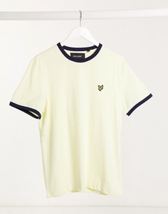 Футболка с кантом Lyle & Scott-Кремовый