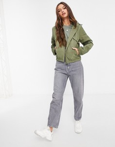 Оливковая куртка с капюшоном JDY Reach-Зеленый