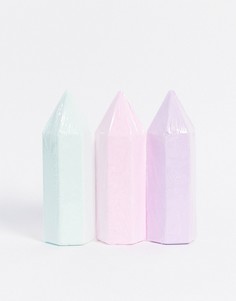 Набор из трех шипучек для ванны с кристаллами внутри Miss Patisserie-Бесцветный