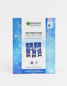 Подарочный набор из тканевых масок для вечернего ухода с гиалуроновой кислотой Garnier Moisture Bomb Night Time-Бесцветный