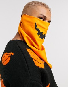 Бандана с принтом тыквы ASOS DESIGN Halloween-Оранжевый