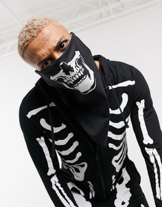 Бандана с принтом черепа ASOS DESIGN Halloween-Черный