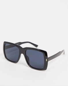 Солнцезащитные очки в квадратной черной оправе SVNX-Черный