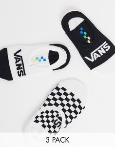 Набор из трех пар спортивных носков в шахматную клетку Vans-Мульти