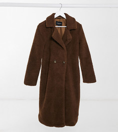 Коричневое пальто из искусственного меха Parisian Tall-Коричневый