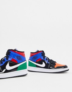 Разноцветные кроссовки Nike Air Jordan 1 Mid-Мульти