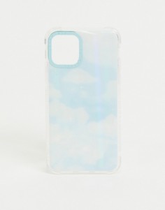 Чехол для iPhone Skinnydip в расцветке «голубой с облаками»-Синий