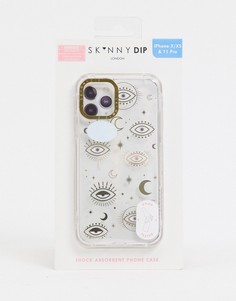 Чехол для iPhone с золотистым принтом "глаза" Skinnydip-Золотой