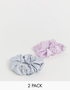 Набор из 2 атласных резинок для волос ASOS DESIGN-Мульти