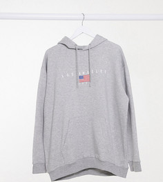 Худи большого размера в стиле oversized с принтом «Los Angeles» Daisy Street-Серый