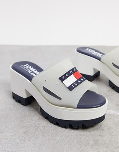 Белые мюли на массивной подошве Tommy Hilfiger-Белый