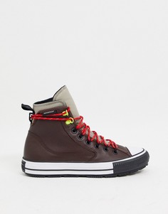 Коричневые водонепроницаемые кожаные ботинки Converse Chuck Taylor All Star All Terrain-Коричневый