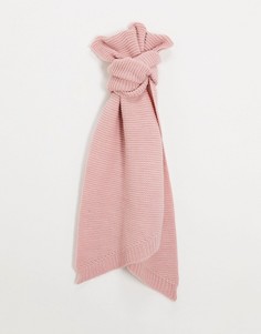 Длинный шарф с добавлением шерсти Pieces-Розовый