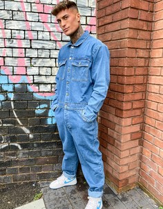 Синий джинсовый комбинезон в винтажном стиле ASOS DESIGN