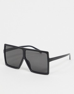 Квадратные очки в черной матовой оправе SVNX-Черный