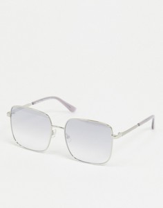 Квадратные солнцезащитные очки в серебристой оправе Juicy Couture-Серебряный