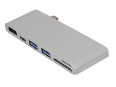 Хаб USB Gurdini HUB 6 Ports for Macbook USB Type-C - HDMI/USB/Card reader Graphite 912614