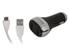 Зарядное устройство Ldnio C2 2xUSB + MicroUSB Black-Silver LD_B4406