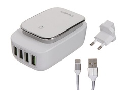 Зарядное устройство Ldnio A4405 4xUSB + Type-C 22W White-Gold LD_B4379