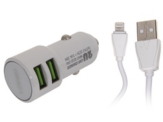 Зарядное устройство Ldnio C309 2xUSB + Lightning 3.6A White LD_B4426