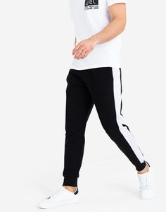Чёрные спортивные брюки с лампасами Gloria Jeans