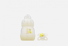 Набор: Бутылочка для кормления и Пустышка силиконовая, 0+ месяцев MAM