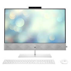 Моноблок HP Pavilion 27-d0006ur, 27", Intel Core i3 10300T, 4ГБ, 256ГБ SSD, Intel UHD Graphics 630, Free DOS 3.0, белый [14q41ea]