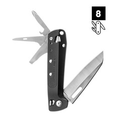 Мультитул Leatherman Free K2, 8 функций, черный [832658]